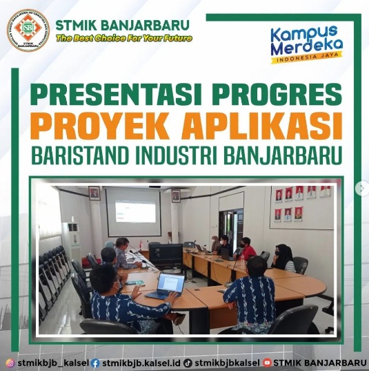 Mahasiswa STMIK Banjarbaru Persentasi Progres Proyek Aplikasi di Baristand Industri Banjarbaru