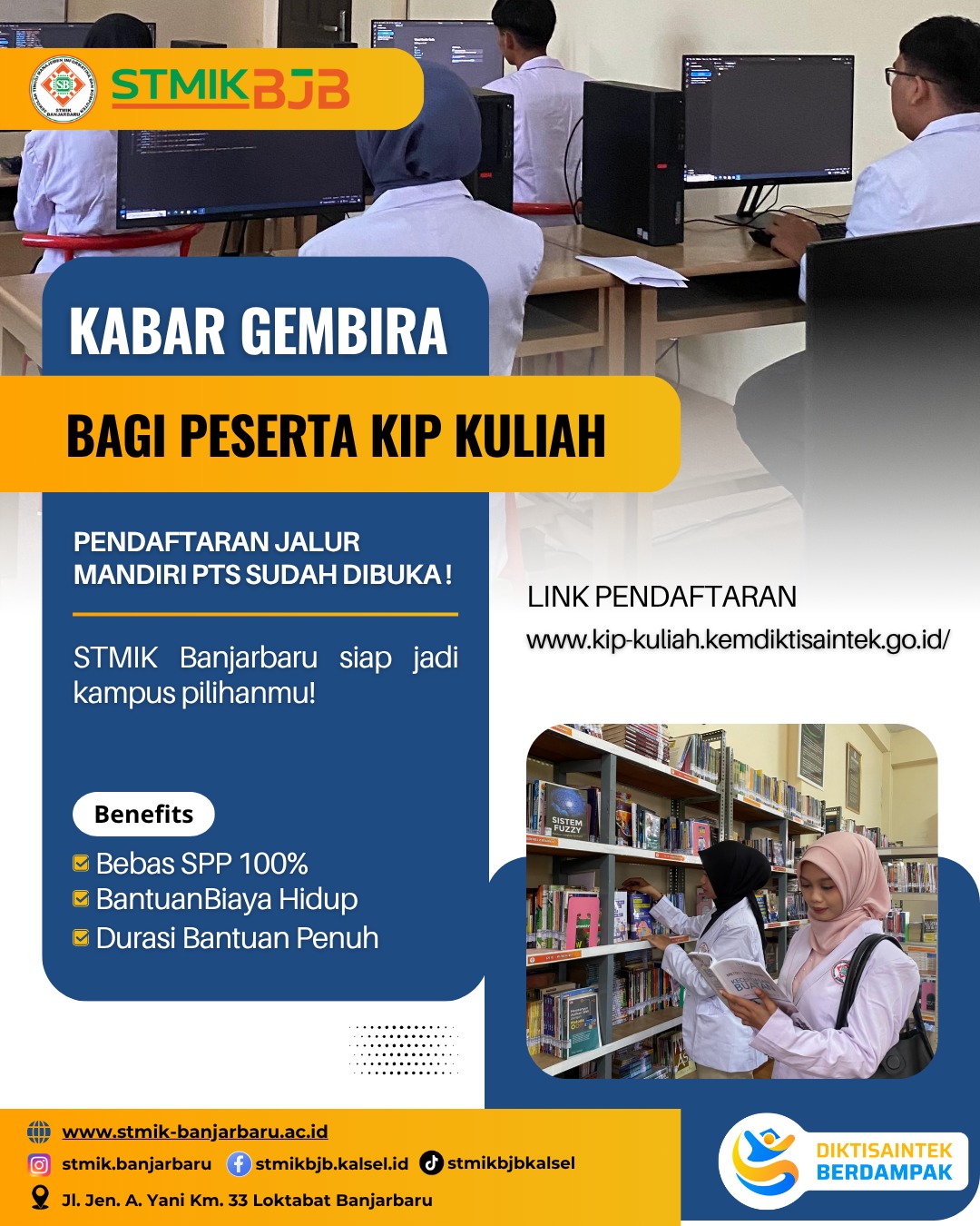 STMIK Banjarbaru Buka Pendaftaran Jalur KIP Kuliah Mandiri Tahun 2025